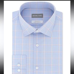 Michael Kors Men's Regular-Fit Non-Iron Airsoft Stretch Dress Shirt XXL